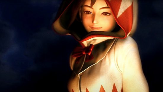 Final Fantasy 9 remake Xbox release rumors PS5: an image of a woman smiling in a hood from the RPG
