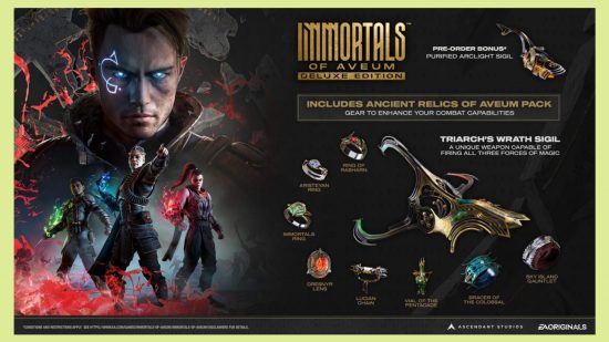 Immortals of Aveium pre-order bonuses: an image of the Deluxe Edition from the FPS