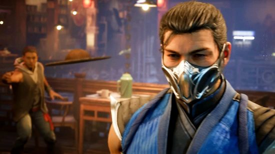 Mortal Kombat 1 timeline reset no gimmick: an image of Sub-Zero from the MK1 trailer