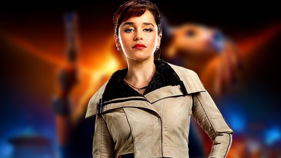 Star Wars Outlaws characters cameos: an image of Emilia Clarke as Qi'ra from Solo