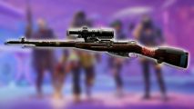 XDefiant M44 loadout: The M44 build against a blurred background of characters.