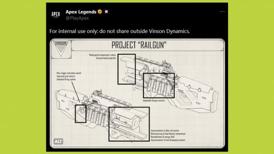 Apex Legends Season 18 charge rifle rework: an image of the teaser