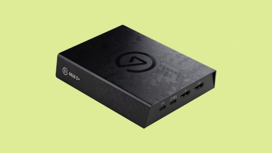 Best capture cards: the Elgato 4k60 S+ on a plain background,