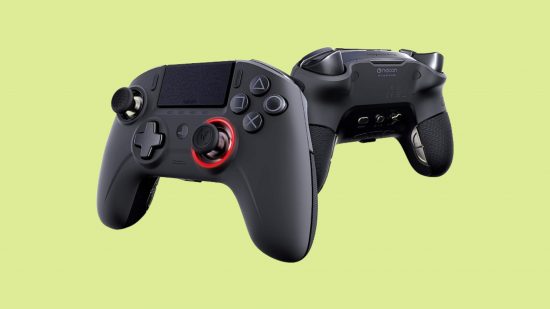 Best PS5 controllers: the Nacon Resolution Unlimited seen from the front and behind.