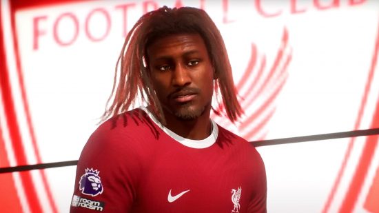 FC 24 career mode player agents: an image of a player in a Liverpool shirt