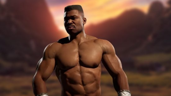 Mortal Kombat 1 Kameo Fighters: Jax Briggs in front of a Mortal Kombat 1 background