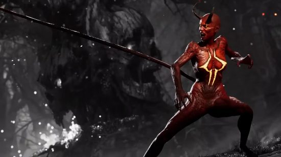 Mortal Kombat 1 Kameo Fighters: Sareena using her tail as a whip in Mortal Kombat 1 Banished trailer