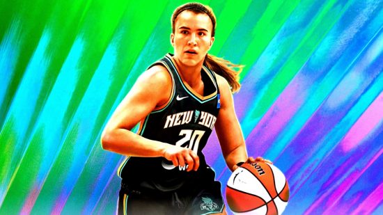 NBA 2K24 WNBA Edition cover athlete: an image of Sabrina Ionescu balling