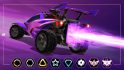 Rocket League ranks: A pink car with various rocket booster icons showcasing the ranked rewards.