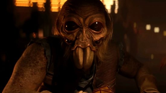 Star Wars Outlaws factions: an image of an Aqualish scoundrel from the open-world game