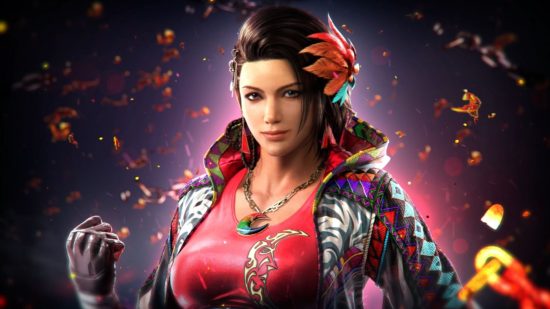 Tekken 8 Characters: Azucena can be seen in a patterned jacket