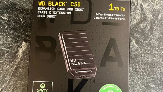 WD_Black C50 Expansion Card for Xbox review: Outer box of the WD_Black C50 Expansion Card 