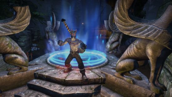 Xbox Game Pass Core games: Character in Fable Anniversary near a portal