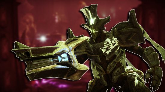 Destiny 2 Altars of Summoning: A Hive Knight holding its weapon at the ready.