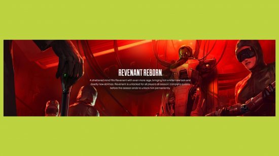 Apex Legends Revenant unlock quests: an image of the Reborn section of the FPS' website