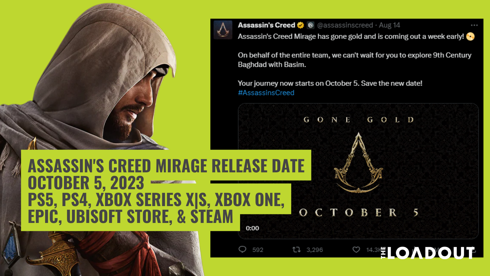 Assassin's Creed Mirage Announced; Coming in 2023 to Consoles and PC