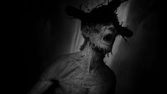 Best Horror Games: A dark figure can be seen in Darkwood