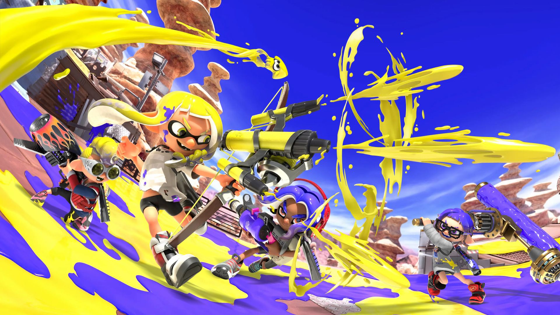 Best Multiplayer Games: Multiple Inklings can be seen