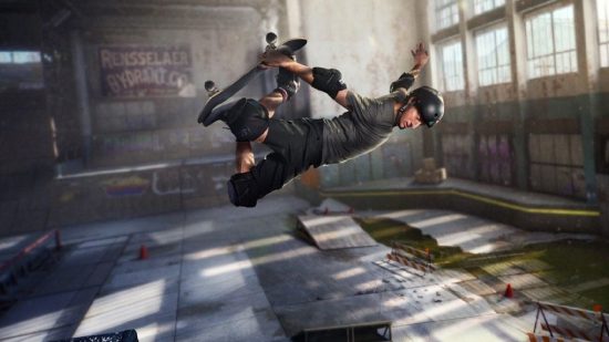 Best Sports Games: Tony Hawk in the air getting hang time