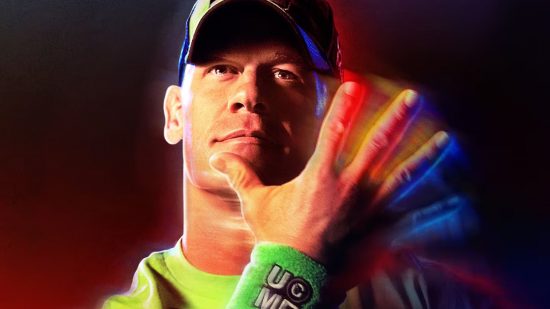 Best Sports Games: John Cena waving his hand across his face