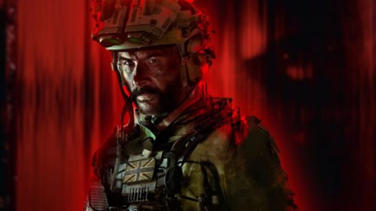 Call of Duty MW3 Characters: Price can be seen with Makarov's shadow in the backgrounds