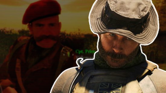 Modern Warfare 2 classic Captain Price skin: an image of the COD character smirking