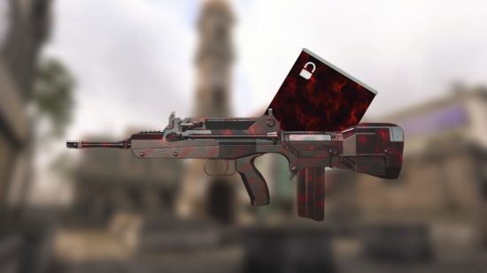 MW2 Blood Cell camo: Blood Cell camo from Modern Warfare 2's Faction Showdown on an FR Advancer