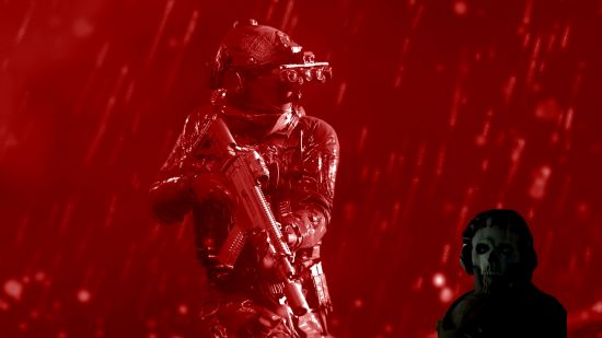 MW3 campaign gameplay open comabt missions: an image of a red soldier and meme Ghost