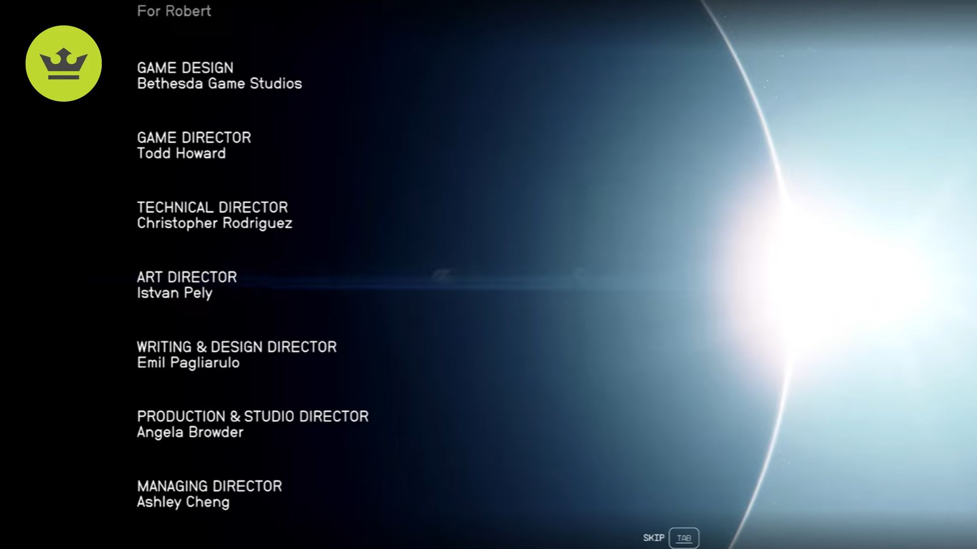 Starfield New Game Plus: The credits of Starfield can be seen