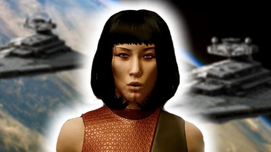 Starfield timeline United Colonies Star Wars: an image of a woman with a bob in front of some Star Destroyers