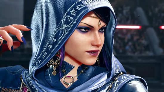 Tekken 8 characters: Zafina wearing a blue hood