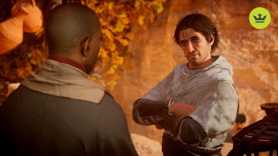 Assassin's Creed Mirage preview: an image of Basim smirking as a young apprentice