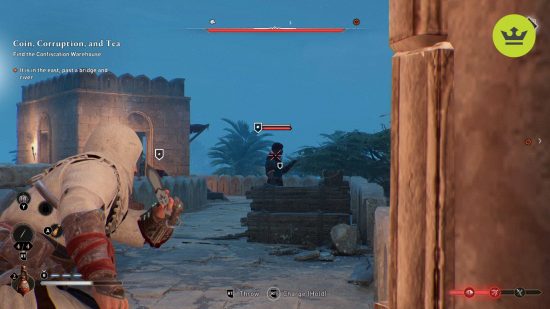 Assassin's Creed Mirage preview: an image of Basim using a throwing knife