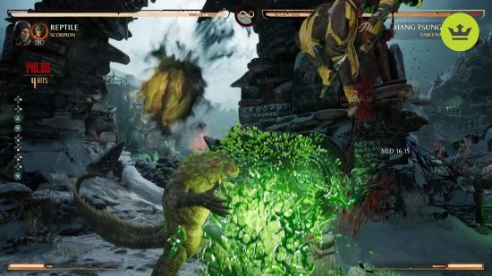 Best games: Reptile attacking Shang Tsung in Mortal Kombat 1.
