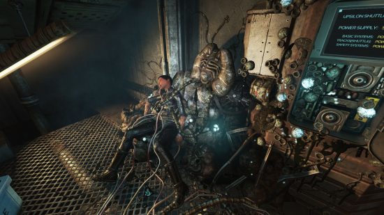Best horror games: A body lying on top of wires and circuitry in SOMA