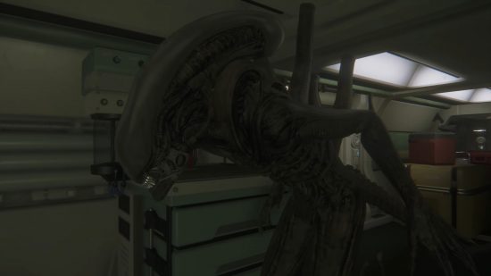 Best PS5 space games: Alien Isolation's Xenomorph looking big and menacing