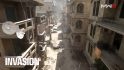MW3 maps: A street covered in rubble in the Invasion map remaster.