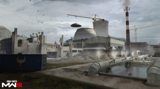 Call of Duty MW3 maps: Several cranes and towers within the Popov Power energy facility map.