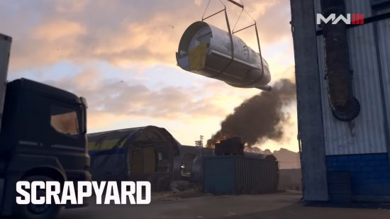 MW3 maps: Parts of planes and shipping containers in the remastered Scrapyard map.