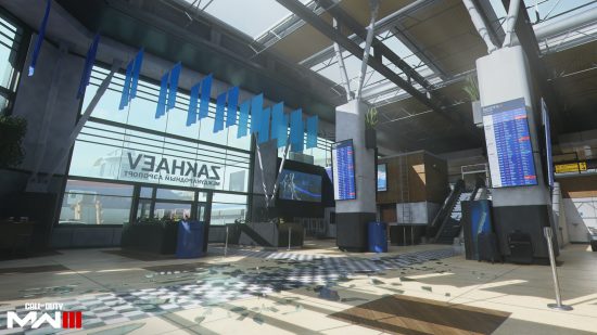 MW3 maps: An airport terminal in the remastered Terminal map.