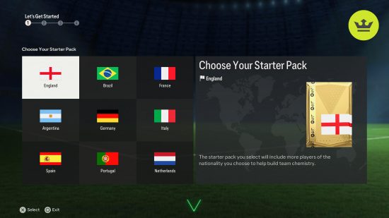FC 24 best starter pack: choosing a nation