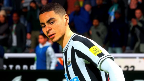 FC 24 player ratings database: an image of Almiron from Newcastle United in FIFA