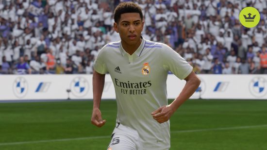 FC 24 ratings: Jude Bellingham in a white Real madrid kit