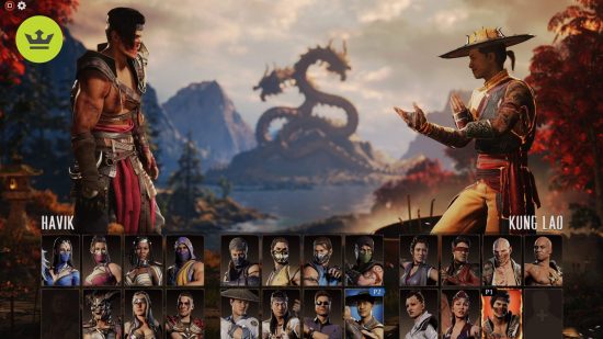 MK1 review: The character select screen from Mortal Kombat 1