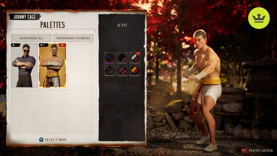 Mortal Kombat 1 change skins: Johnny Cage being kitted out