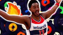 NBA 2K24 soundtrack: an image of a basketball player and some records