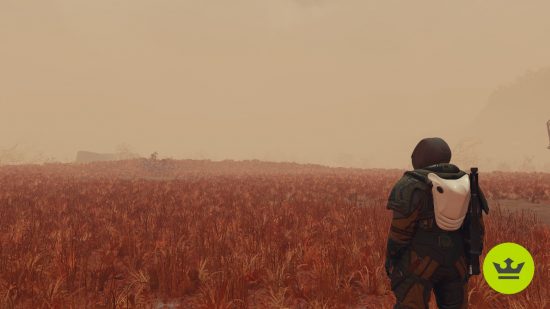 Starfield best outpost locations: A player standing on Nesoi looking at the environment.
