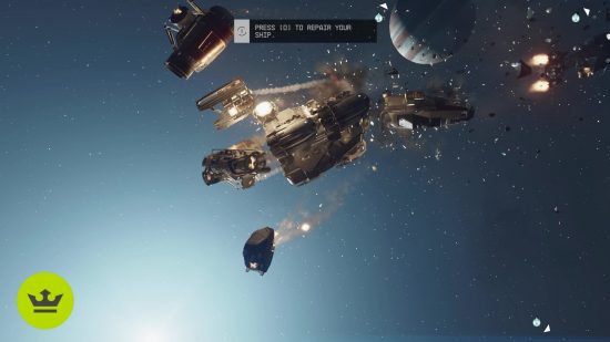 Starfield best traits: The player's ship being destroyed.