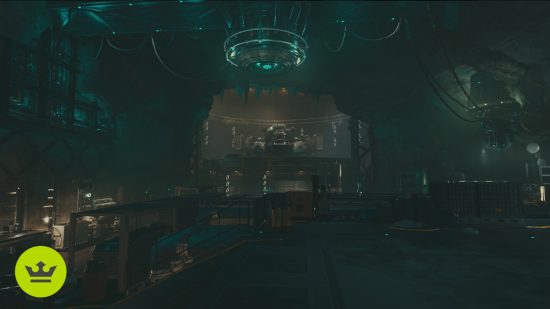 Starfield easter eggs: A player looking at the Mantis Batcave secret area.