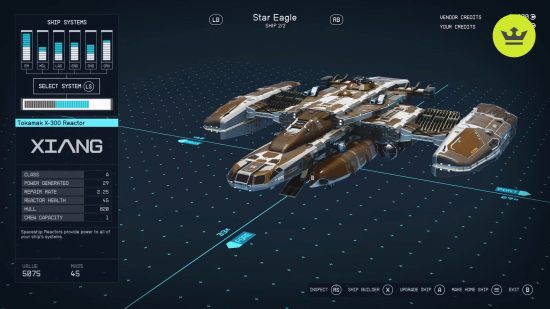 Starfield free ships: Star Eagle